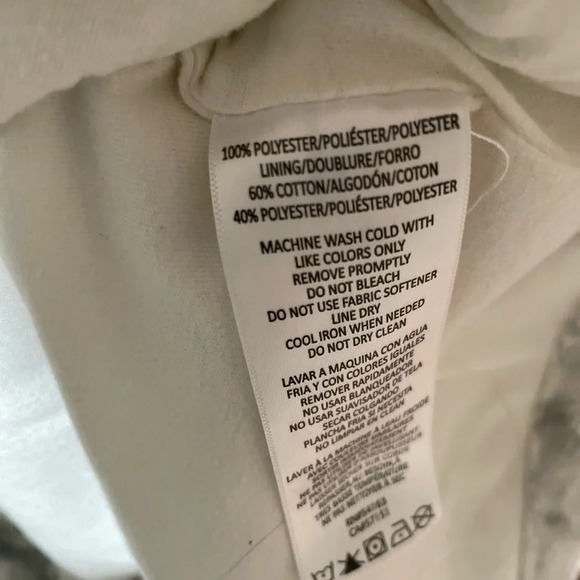 Calvin Klein Gray Animal Print Fleece Pullover - Picture 7 of 7